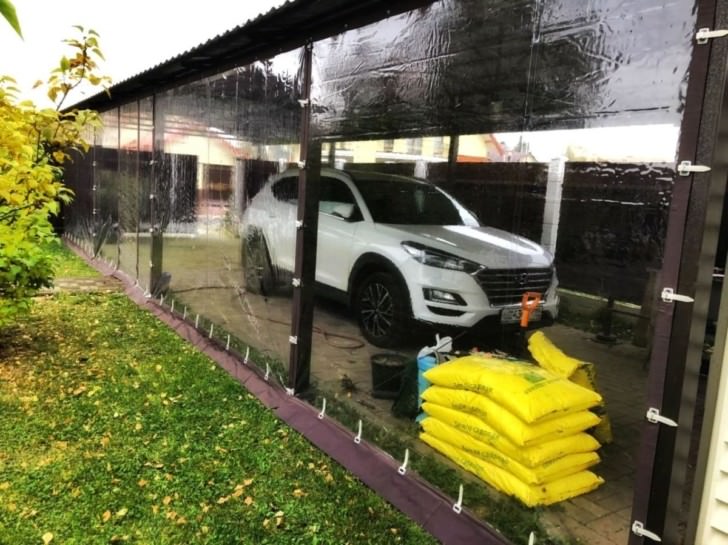 Мягкие окна для навеса и автонавеса (гаража) от производителя